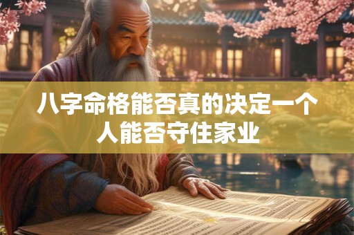 八字命格能否真的决定一个人能否守住家业