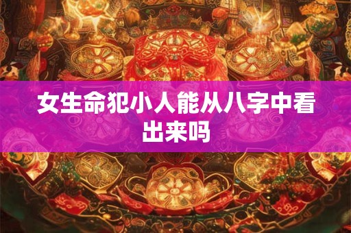 女生命犯小人能从八字中看出来吗