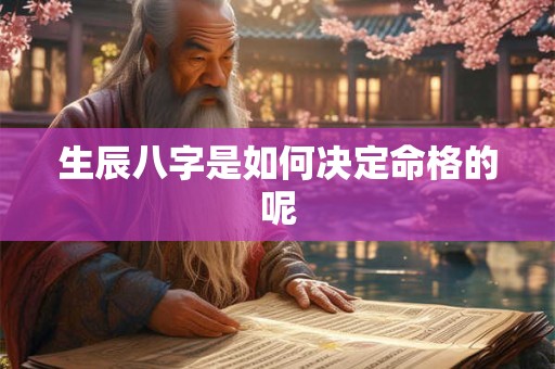 生辰八字是如何决定命格的呢