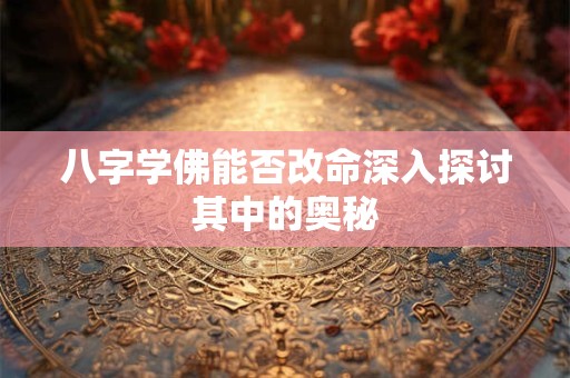 八字学佛能否改命深入探讨其中的奥秘
