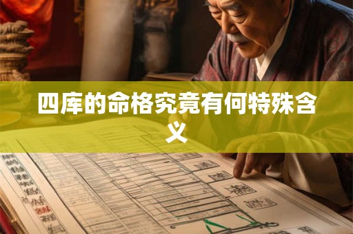 四库的命格究竟有何特殊含义