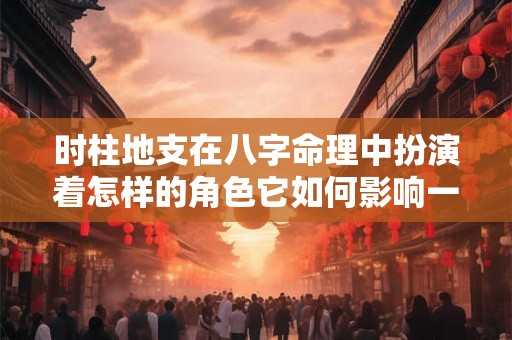 时柱地支在八字命理中扮演着怎样的角色它如何影响一个人的命运 时柱地支在八字命理中扮演着怎样的角色它如何影响一个人的命运