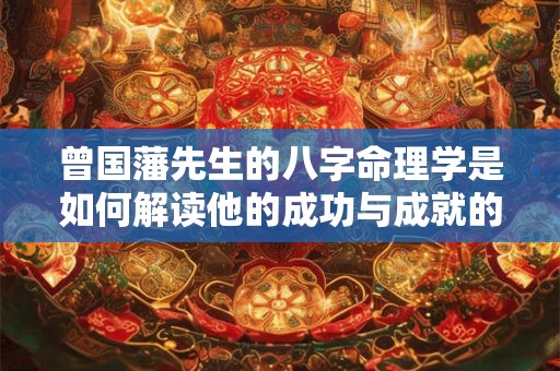 曾国藩先生的八字命理学是如何解读他的成功与成就的