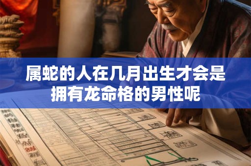 属蛇的人在几月出生才会是拥有龙命格的男性呢