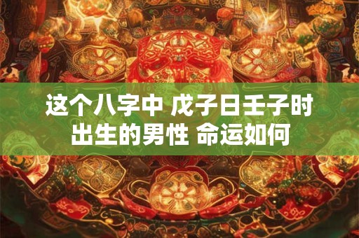 这个八字中 戊子日壬子时出生的男性 命运如何