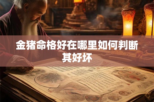 金猪命格好在哪里如何判断其好坏
