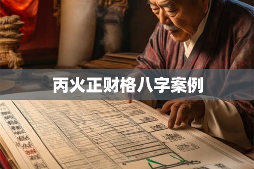 丙火正财格八字案例