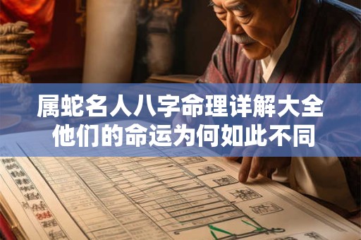 属蛇名人八字命理详解大全 他们的命运为何如此不同 属蛇名人八字命理详解大全 他们的命运为何如此不同