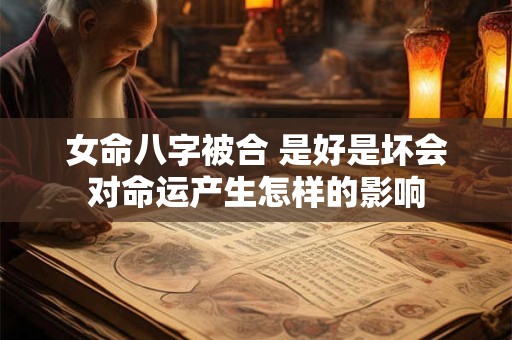 女命八字被合 是好是坏会对命运产生怎样的影响