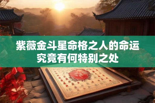紫薇金斗星命格之人的命运究竟有何特别之处