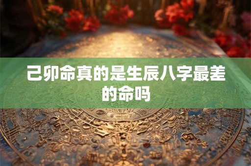 己卯命真的是生辰八字最差的命吗