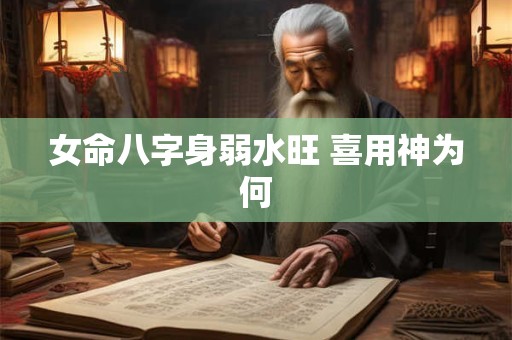 女命八字身弱水旺 喜用神为何
