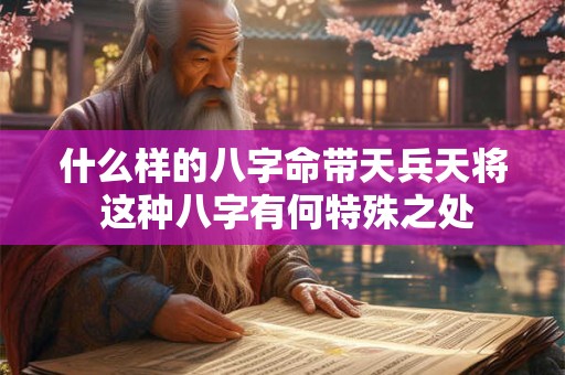 什么样的八字命带天兵天将 这种八字有何特殊之处