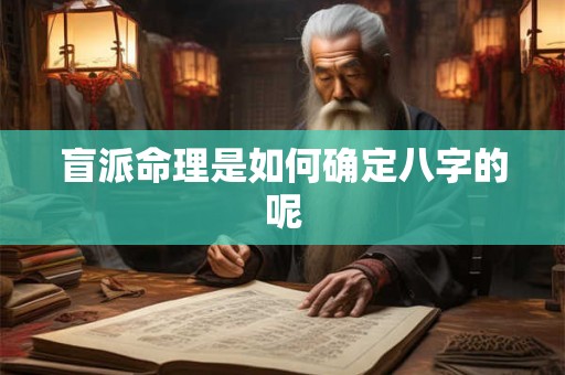 盲派命理是如何确定八字的呢