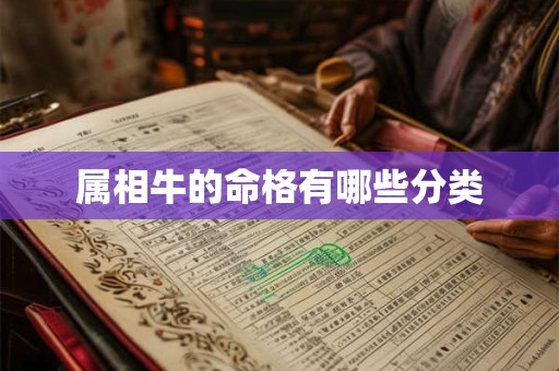 属相牛的命格有哪些分类