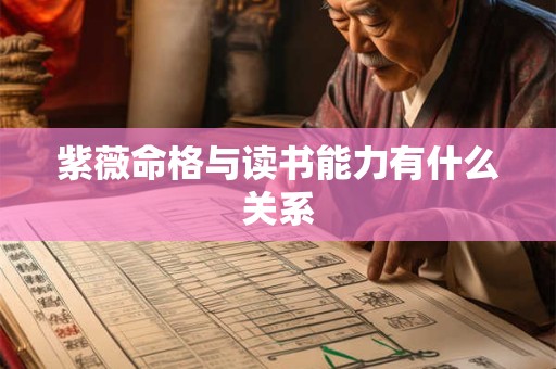 紫薇命格与读书能力有什么关系