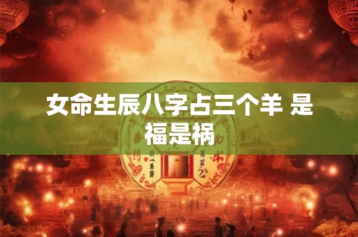 女命生辰八字占三个羊 是福是祸