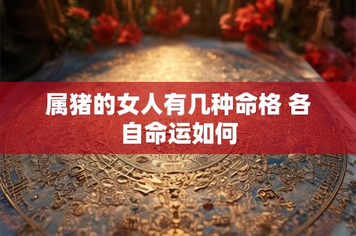 属猪的女人有几种命格 各自命运如何