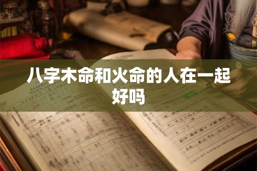 八字木命和火命的人在一起好吗