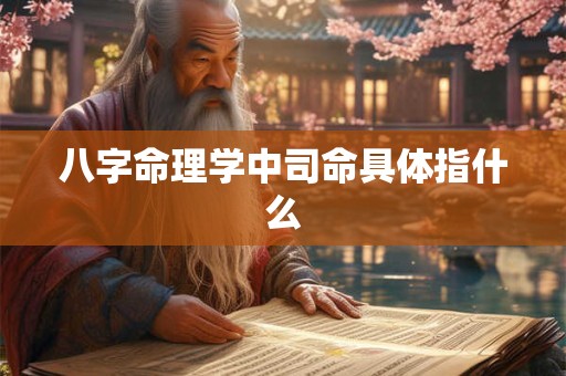 八字命理学中司命具体指什么