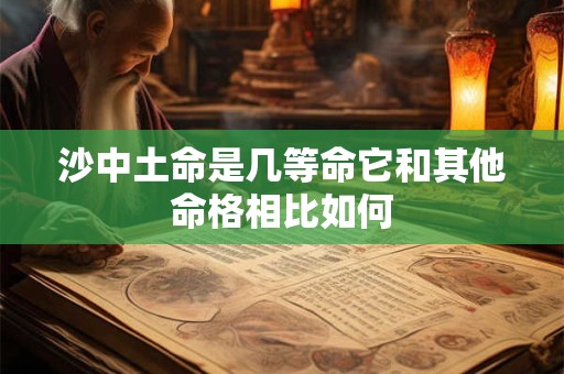 沙中土命是几等命它和其他命格相比如何