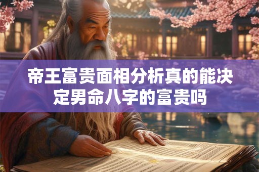 帝王富贵面相分析真的能决定男命八字的富贵吗