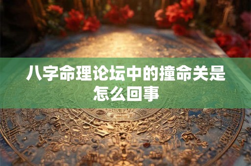 八字命理论坛中的撞命关是怎么回事