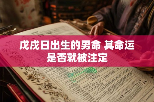 戊戌日出生的男命 其命运是否就被注定