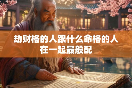 劫财格的人跟什么命格的人在一起最般配