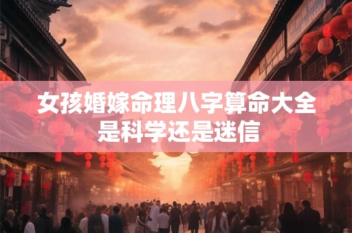 女孩婚嫁命理八字算命大全 是科学还是迷信