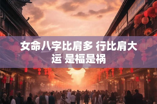 女命八字比肩多 行比肩大运 是福是祸 女命八字比肩多 行比肩大运 是福是祸