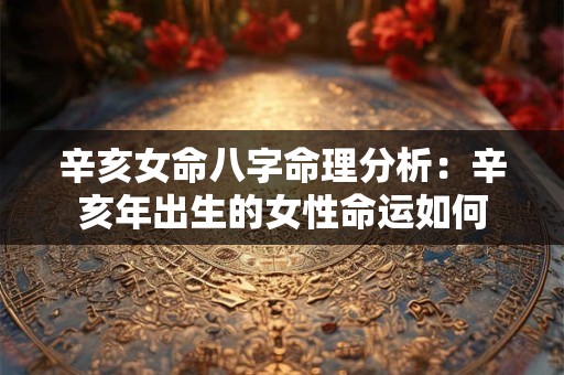 辛亥女命八字命理分析：辛亥年出生的女性命运如何