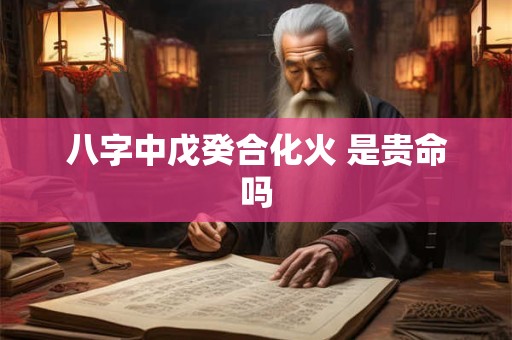 八字中戊癸合化火 是贵命吗