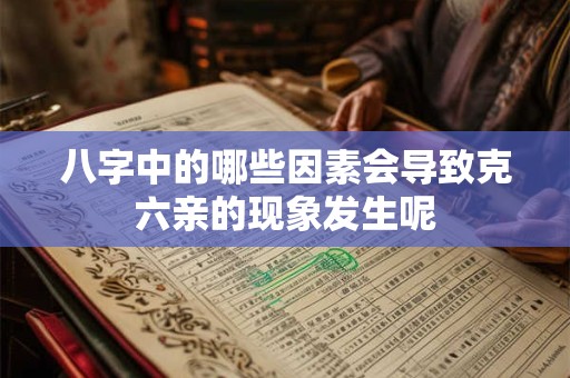 八字中的哪些因素会导致克六亲的现象发生呢