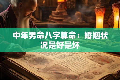 中年男命八字算命：婚姻状况是好是坏