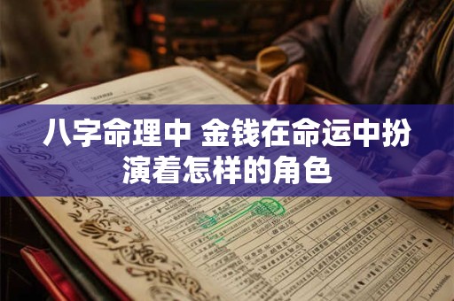 八字命理中 金钱在命运中扮演着怎样的角色