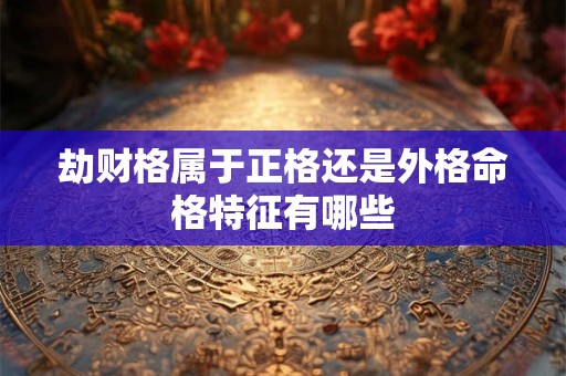 劫财格属于正格还是外格命格特征有哪些