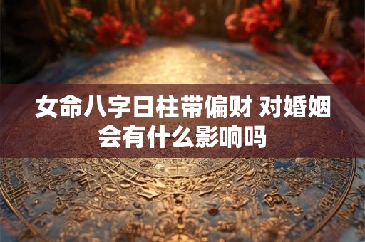 女命八字日柱带偏财 对婚姻会有什么影响吗
