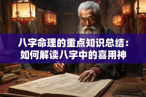 八字命理的重点知识总结：如何解读八字中的喜用神