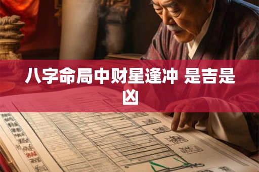 八字命局中财星逢冲 是吉是凶