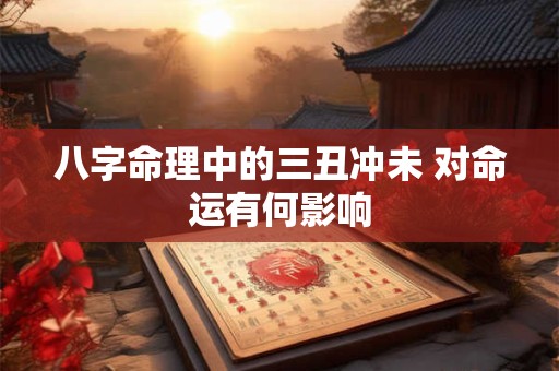 八字命理中的三丑冲未 对命运有何影响