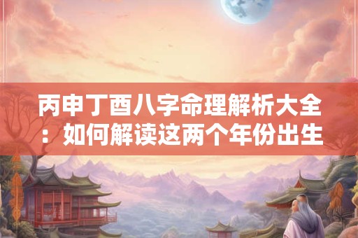 丙申丁酉八字命理解析大全：如何解读这两个年份出生者的命运