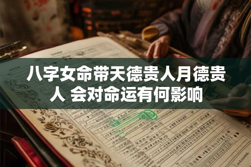 八字女命带天德贵人月德贵人 会对命运有何影响