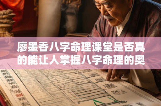 廖墨香八字命理课堂是否真的能让人掌握八字命理的奥秘