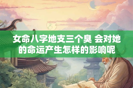 女命八字地支三个臭 会对她的命运产生怎样的影响呢