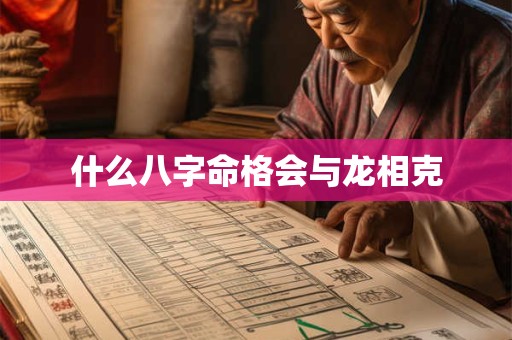 什么八字命格会与龙相克