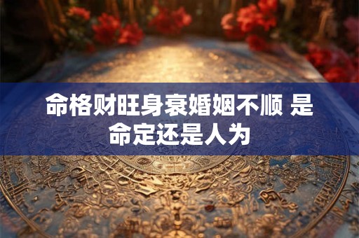 命格财旺身衰婚姻不顺 是命定还是人为