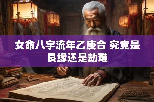 女命八字流年乙庚合 究竟是良缘还是劫难