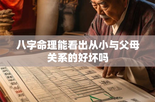 八字命理能看出从小与父母关系的好坏吗