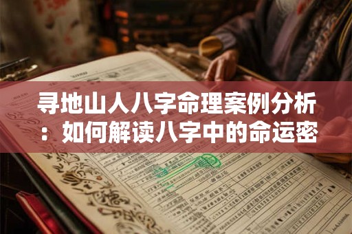 寻地山人八字命理案例分析：如何解读八字中的命运密码